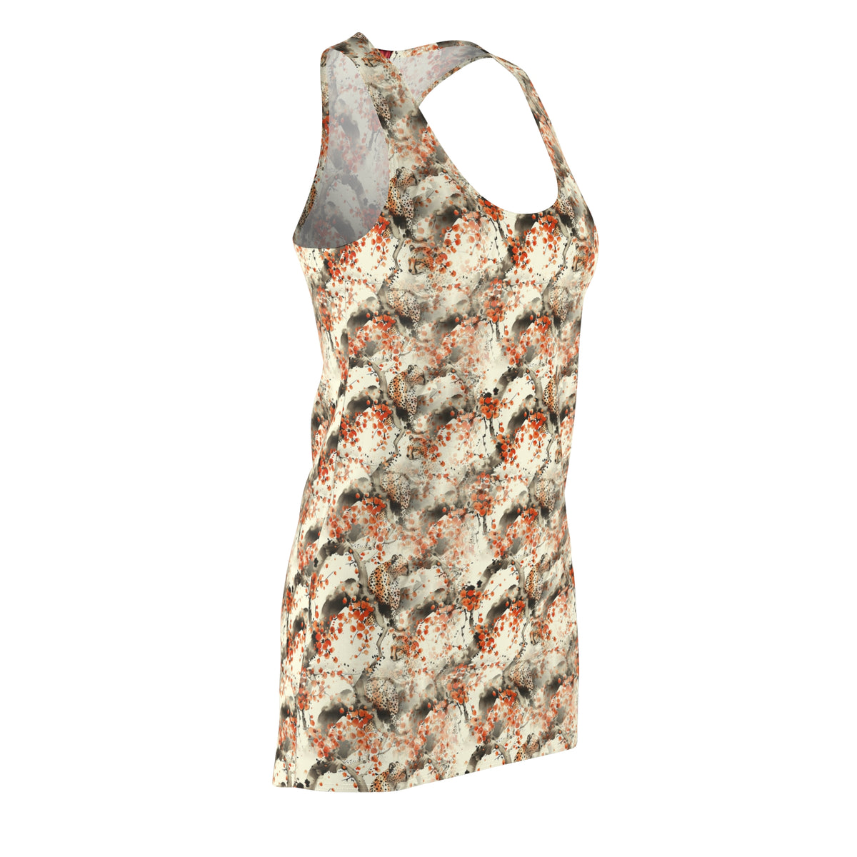 Sakura Cheetah Racerback Dress — Sumi-e All-Over Print