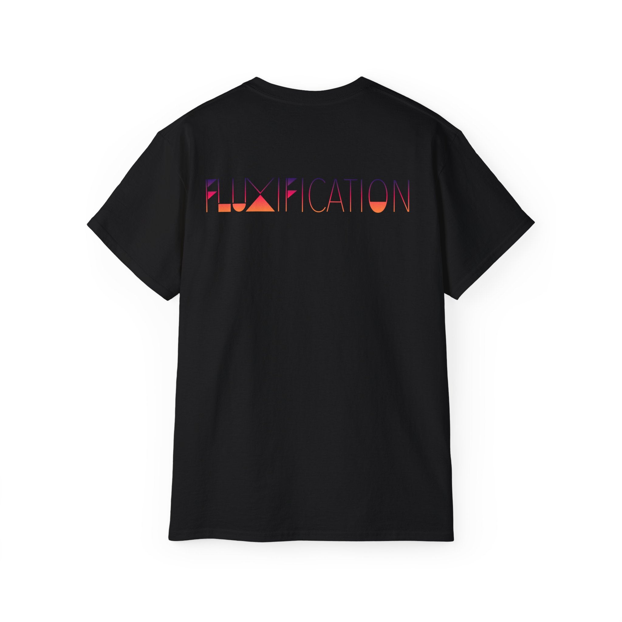 Graphic Tee — 'Fluxing Me Softly' Lip Art T-Shirt (Fluxification Back Print)