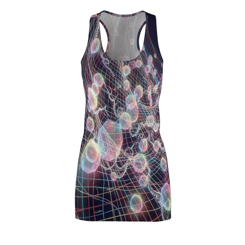 FLUXEDELIC COLLECTION - Psychedelic Bubble Grid Racerback Dress