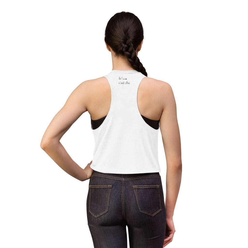 Crop Top — "Living a Life of Luxury" Botanical Zebra Graphic