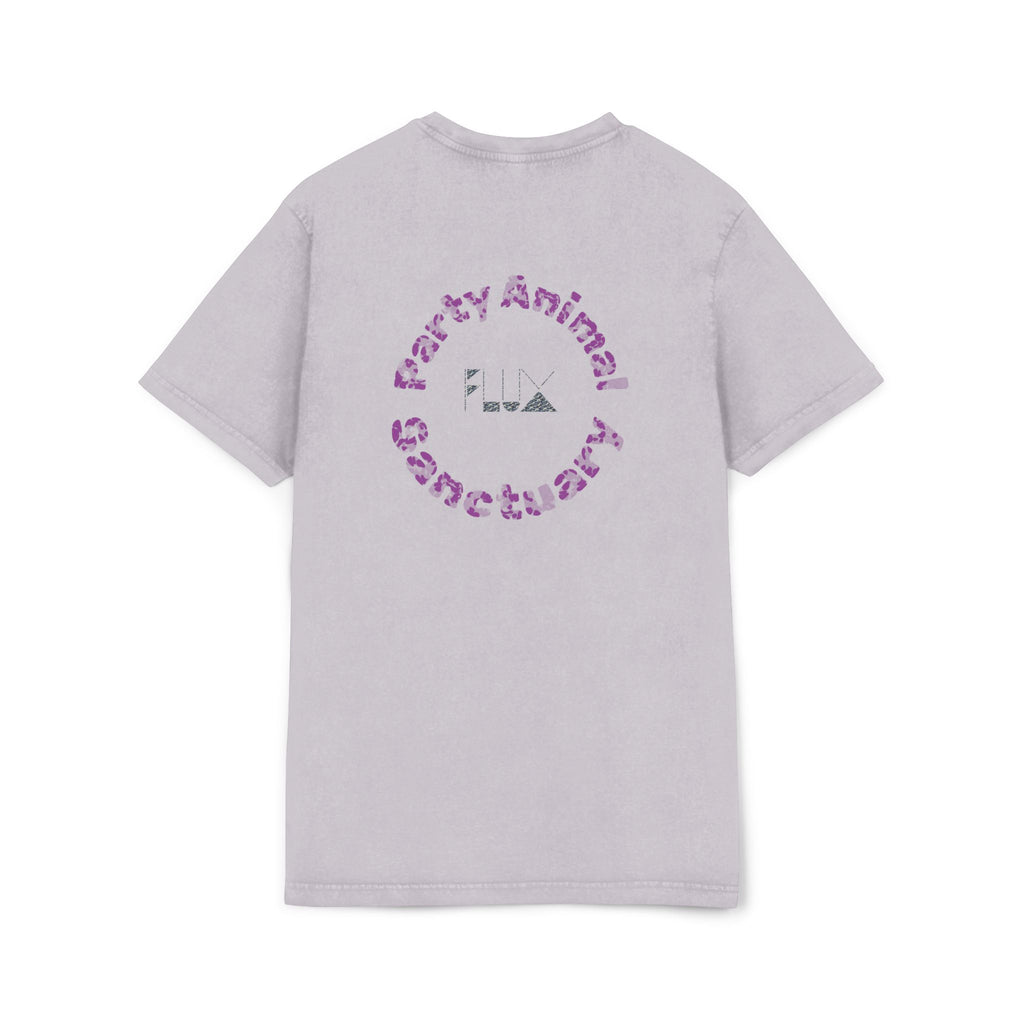 Acid-Wash Star Tee: Whale — 'Party Animal Sanctuary' Graphic Crewneck