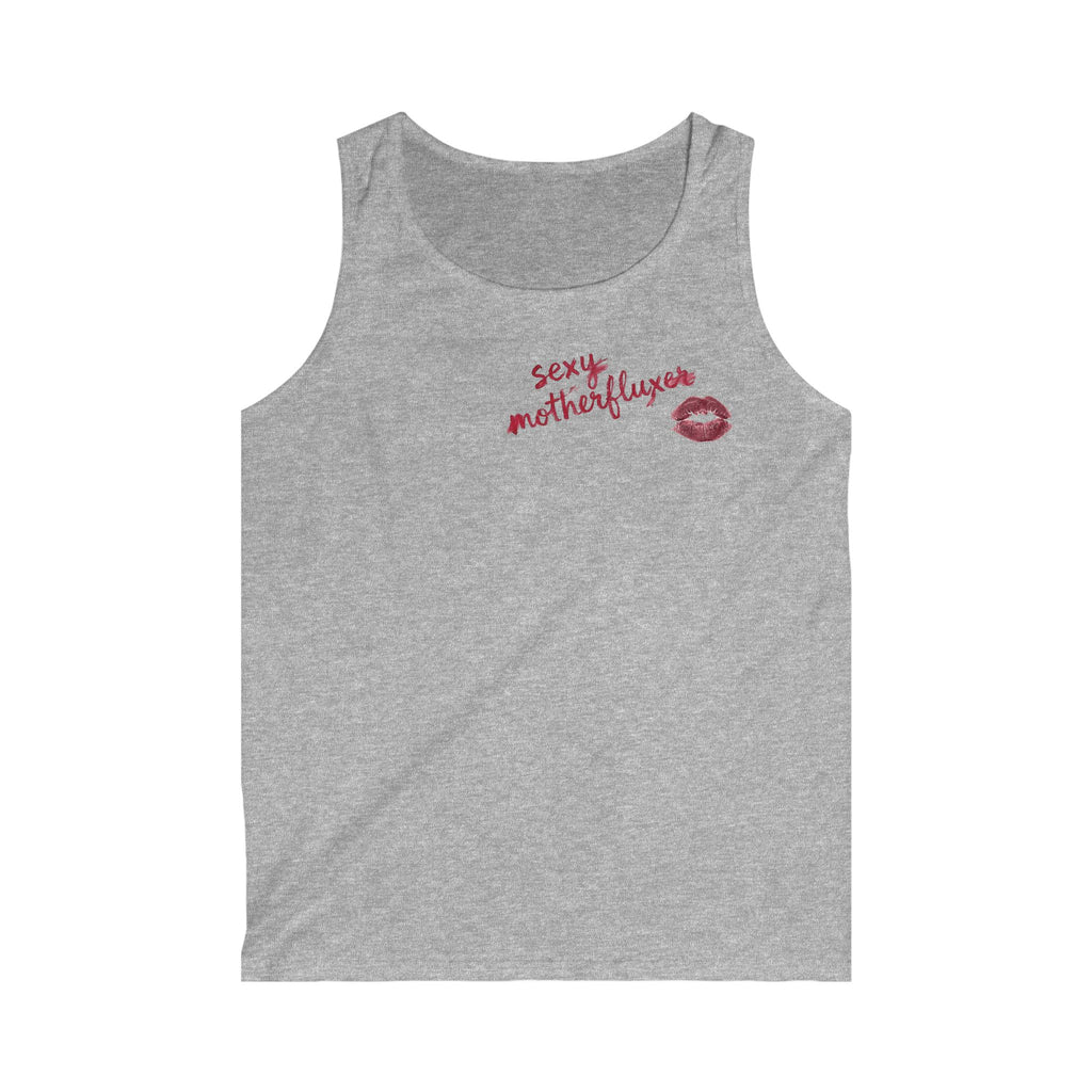 Tank Top — "Sexy Motherfluxer" Kiss Graphic French Chic (Softstyle)