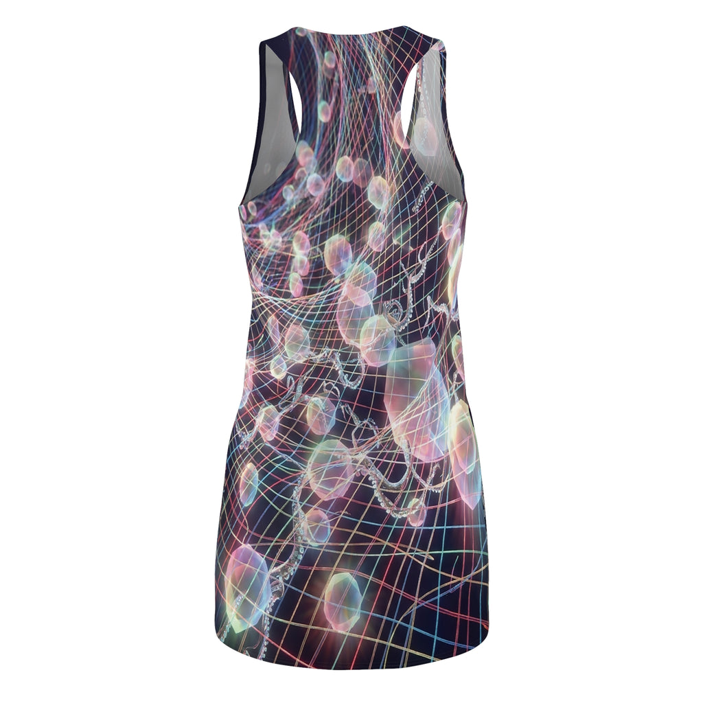 FLUXEDELIC COLLECTION - Psychedelic Bubble Grid Racerback Dress