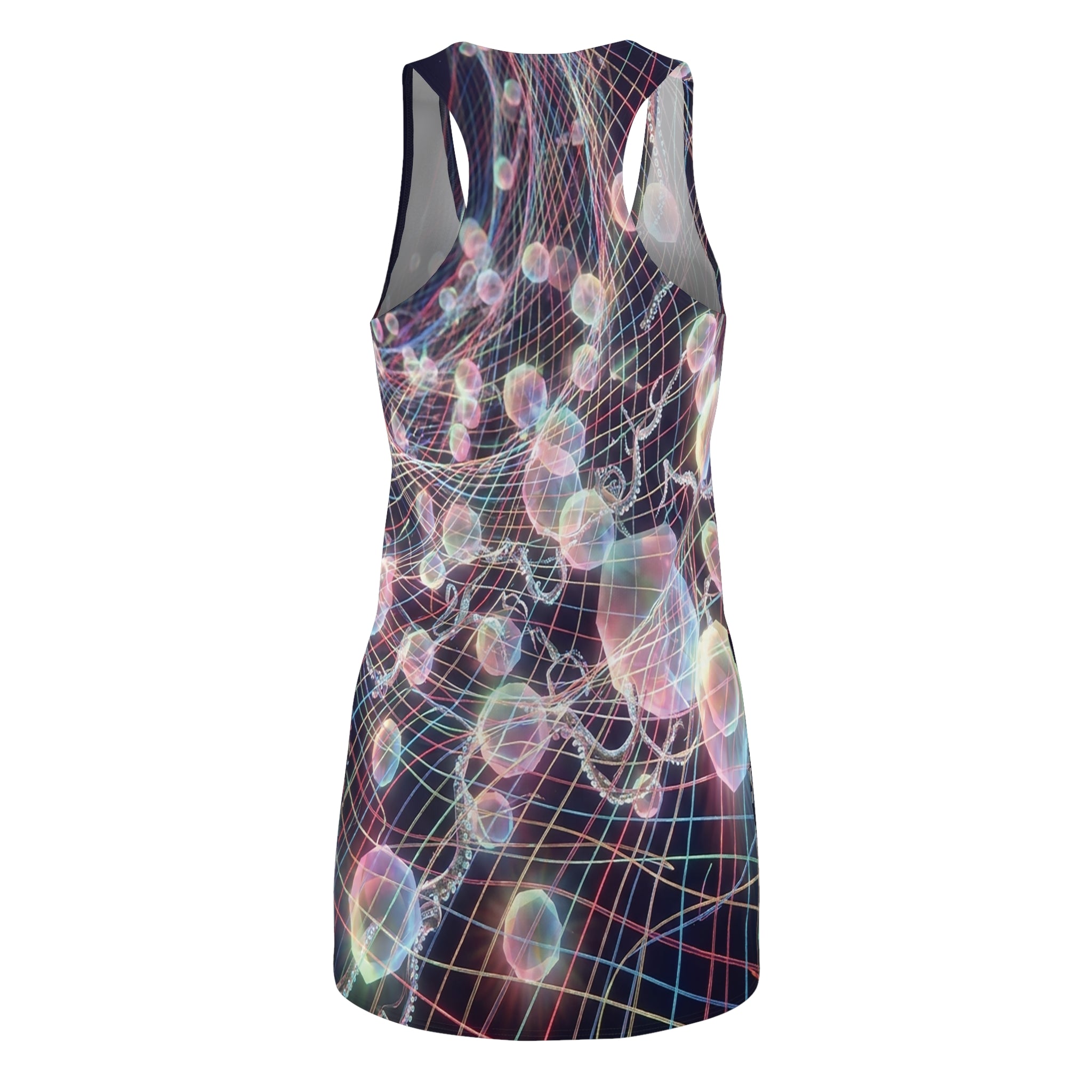 FLUXEDELIC COLLECTION - Psychedelic Bubble Grid Racerback Dress