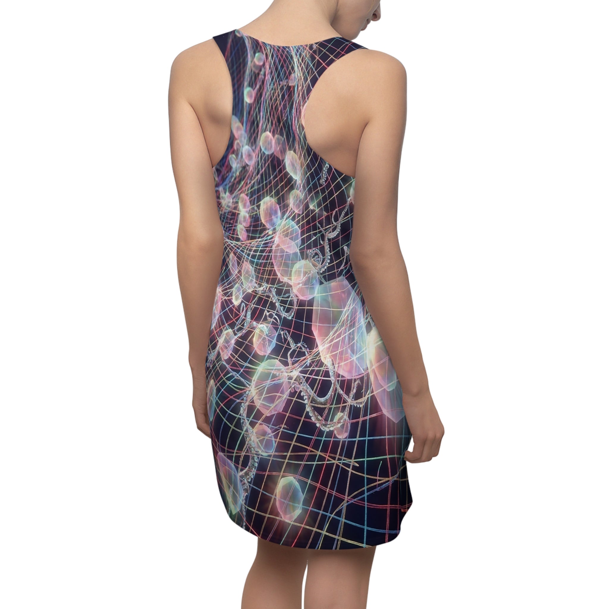 FLUXEDELIC COLLECTION - Psychedelic Bubble Grid Racerback Dress