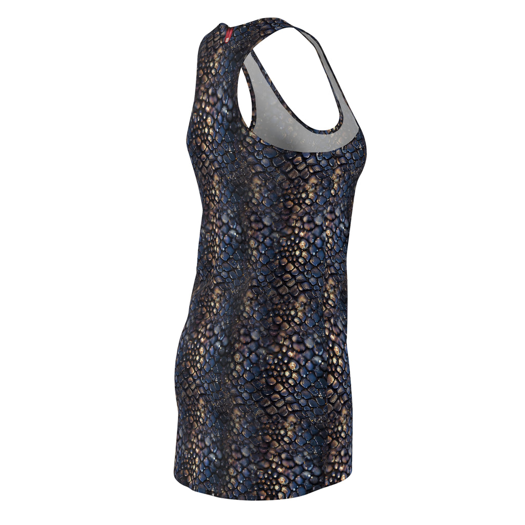 Serpent Pearl Racerback Dress — All-Over Print