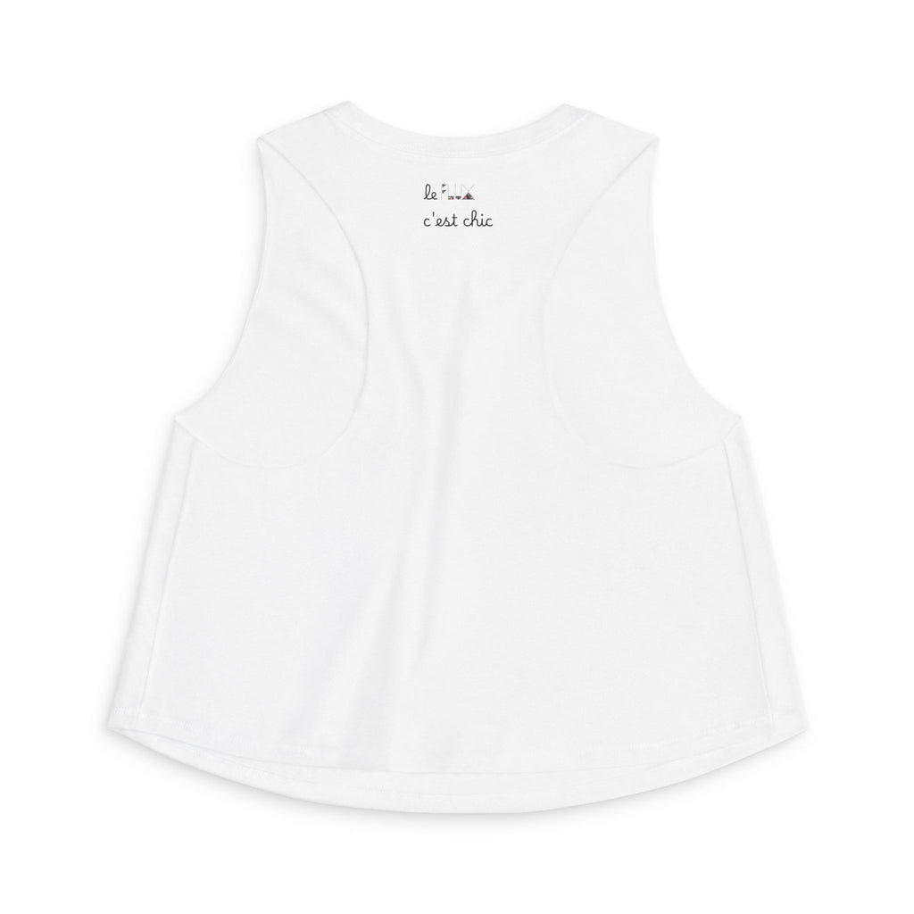 Crop Top — "Living a Life of Luxury" Botanical Zebra Graphic