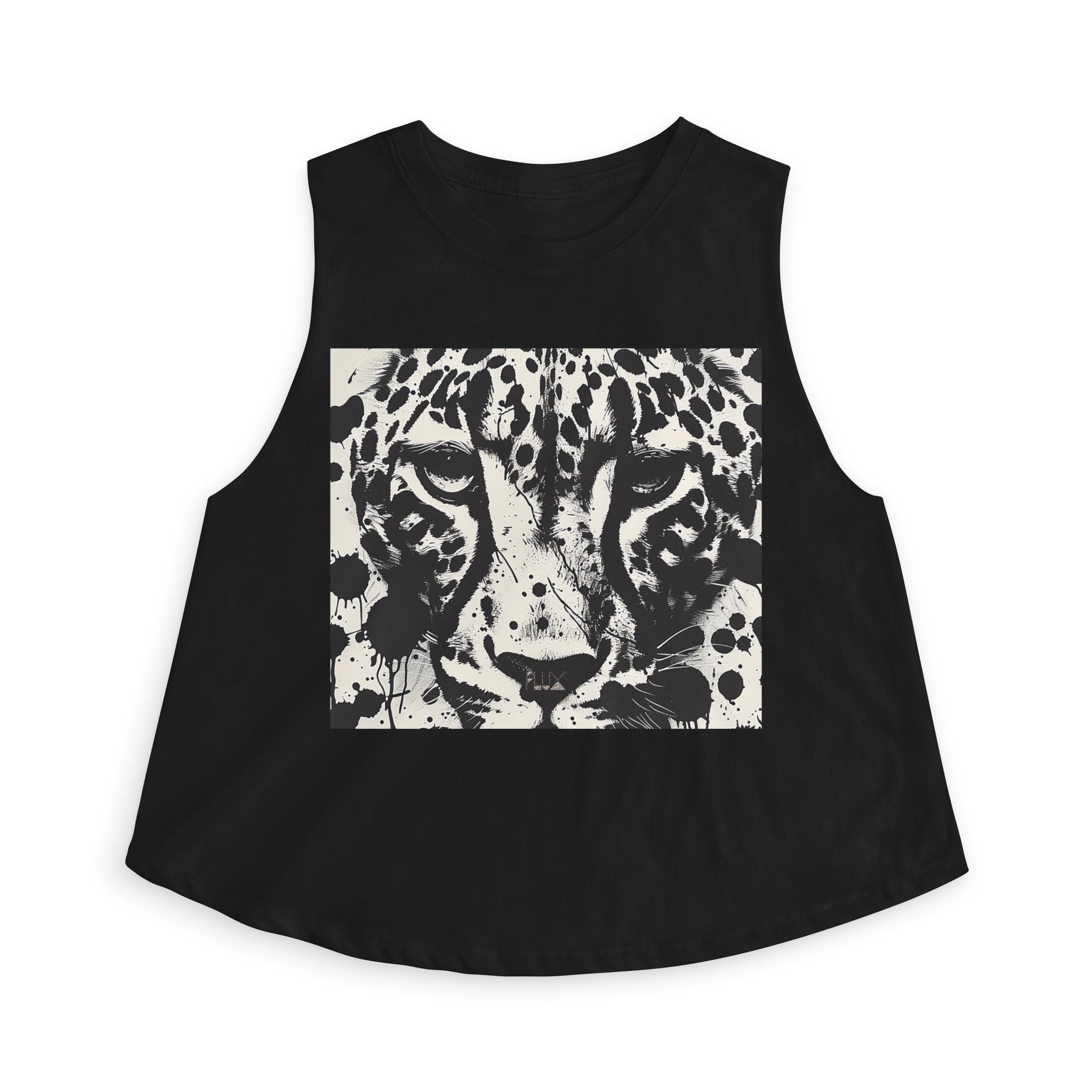Leopard Face Crop Top — Women's Graphic Animal Print Tank
