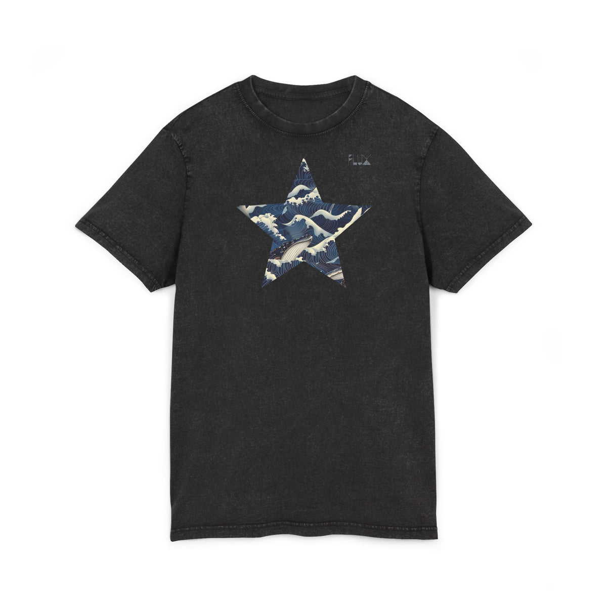 Acid-Wash Star Tee: Whale — 'Party Animal Sanctuary' Graphic Crewneck
