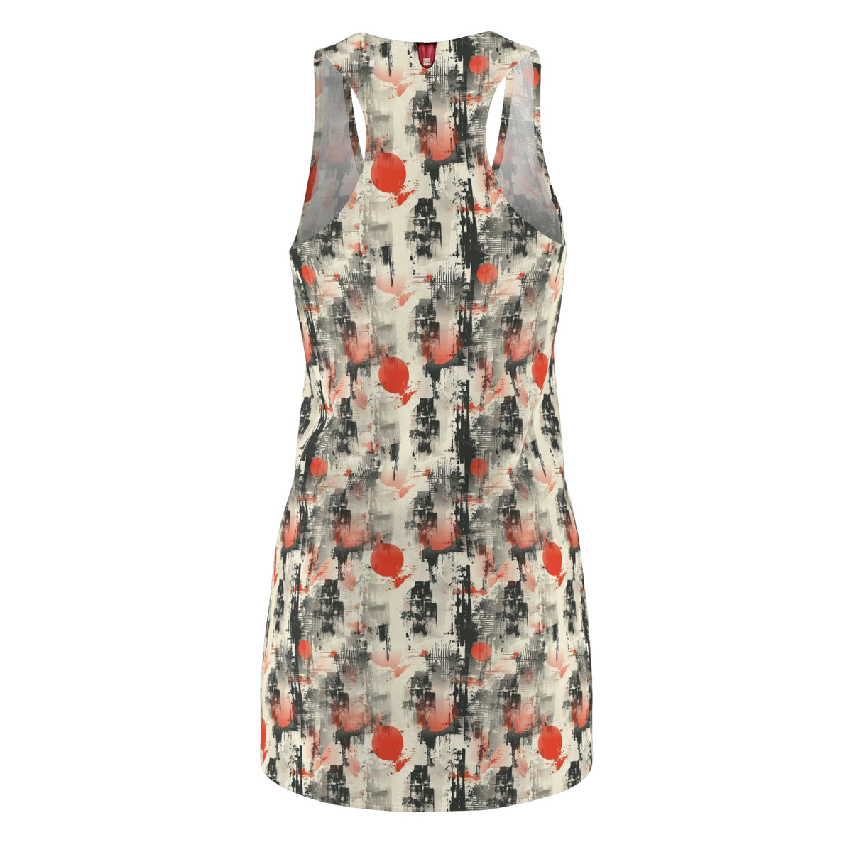 Ink City Japanese Fluxy Racerback Dress — Sumi-e All-Over Print