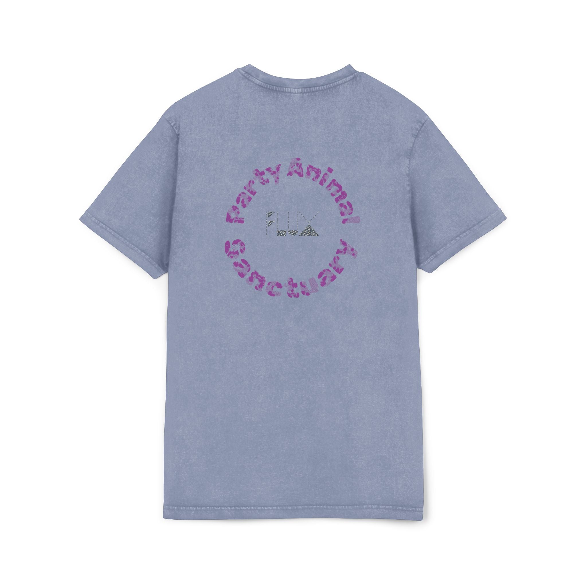Acid-Wash Star Tee: Whale — 'Party Animal Sanctuary' Graphic Crewneck