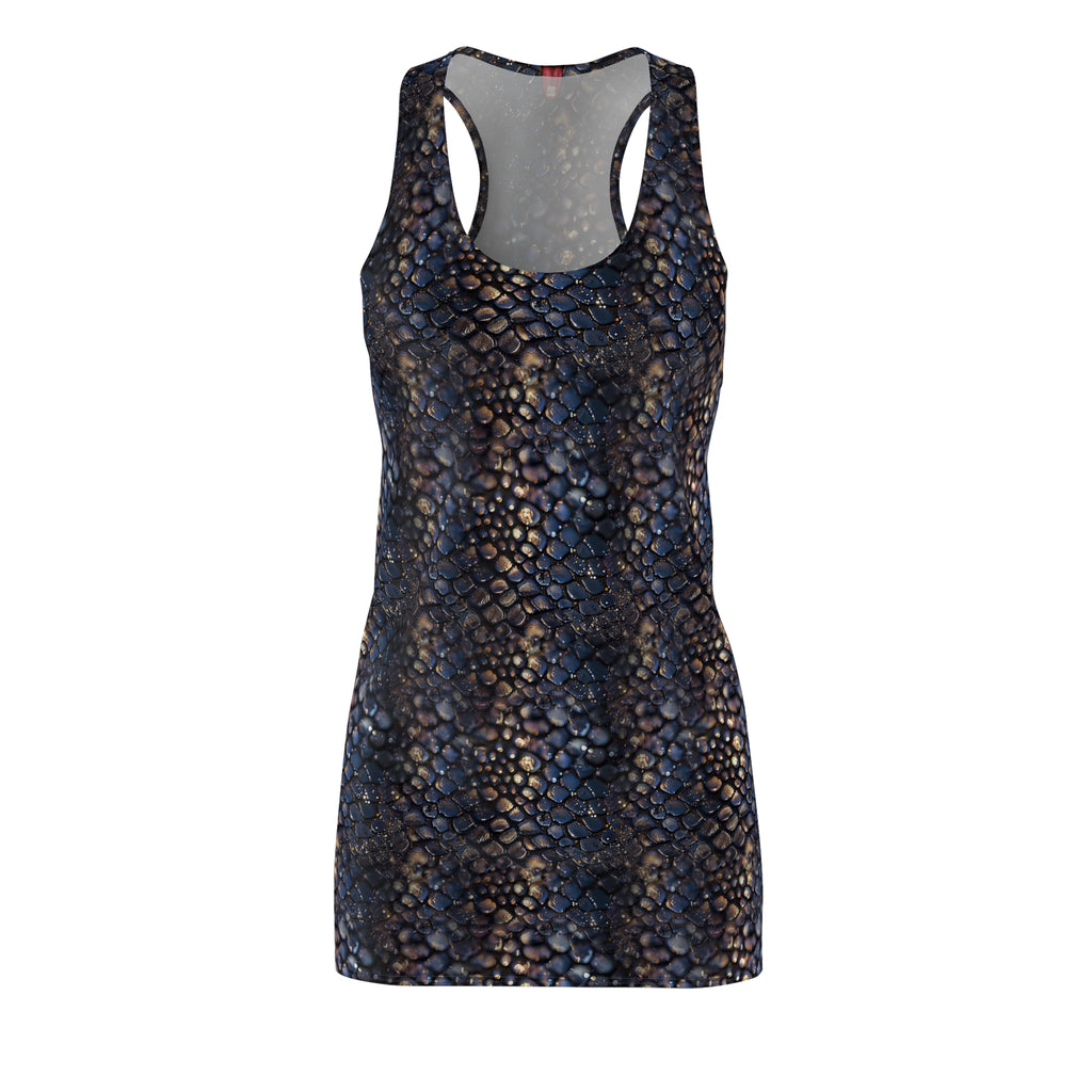 Serpent Pearl Racerback Dress — All-Over Print