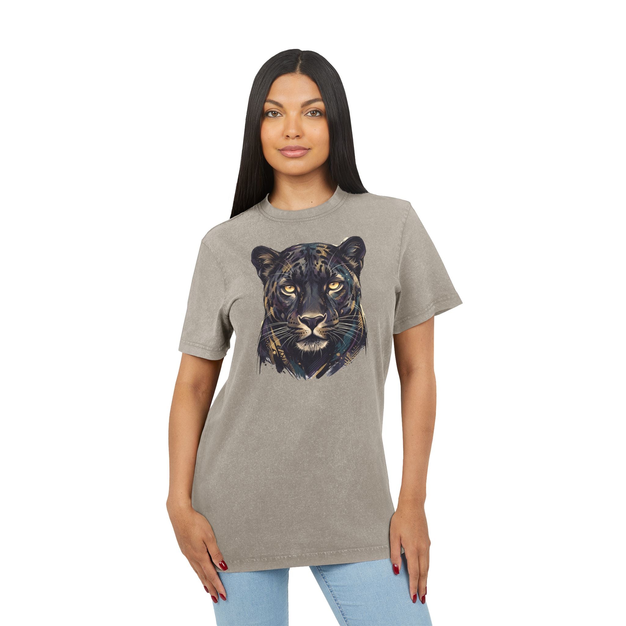 Acid-Wash Panther Tee — 'Party Animal Sanctuary' Vintage Graphic T-Shirt