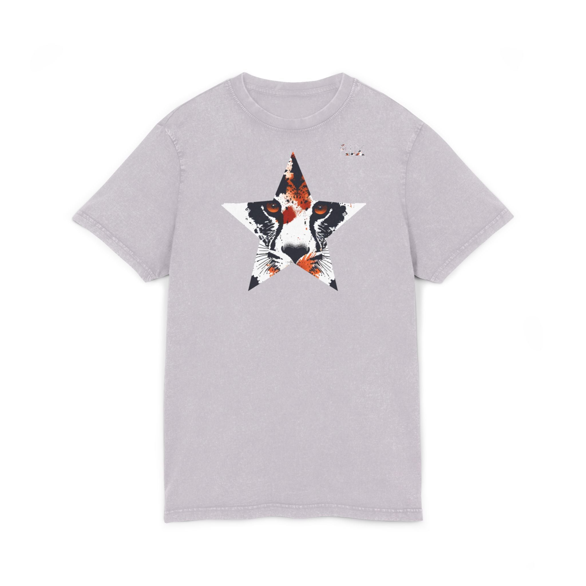 Acid Wash Star Leopard Tee — Party Animal Sanctuary Graphic T-Shirt