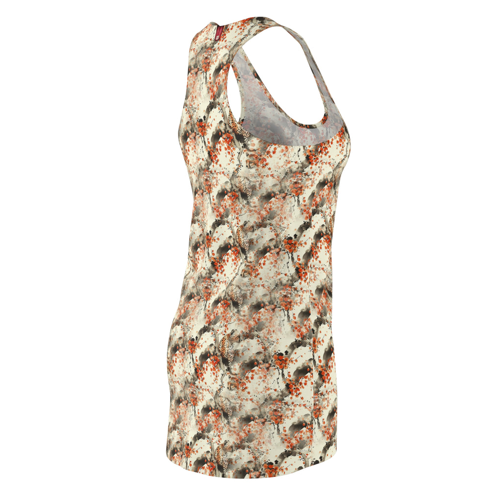 Sakura Cheetah Racerback Dress — Sumi-e All-Over Print