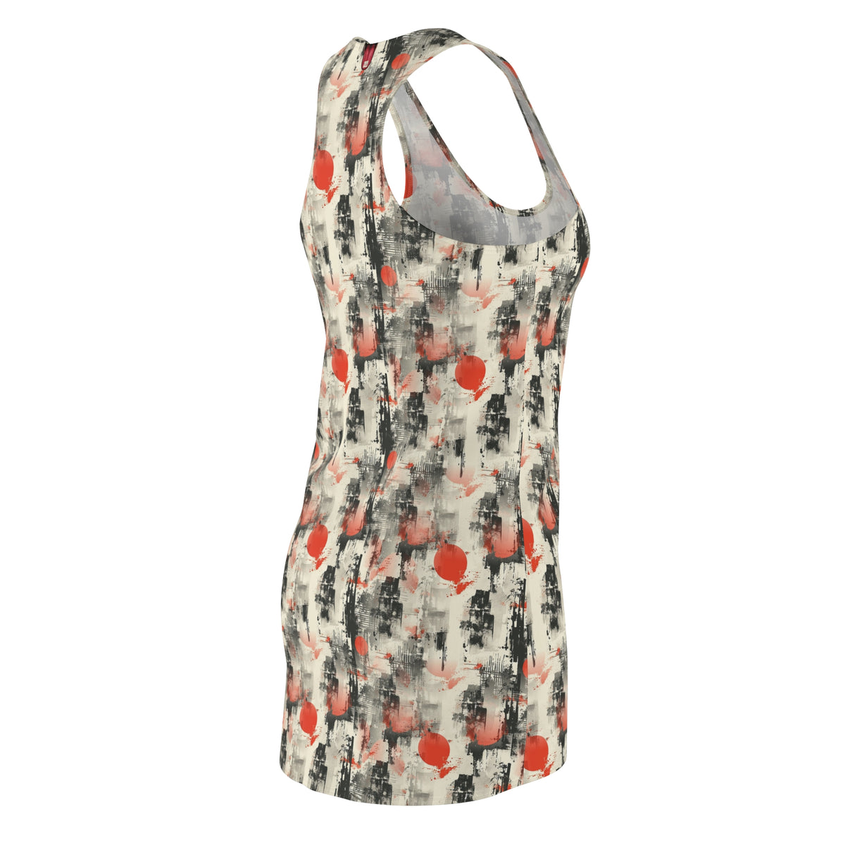 Ink City Japanese Fluxy Racerback Dress — Sumi-e All-Over Print