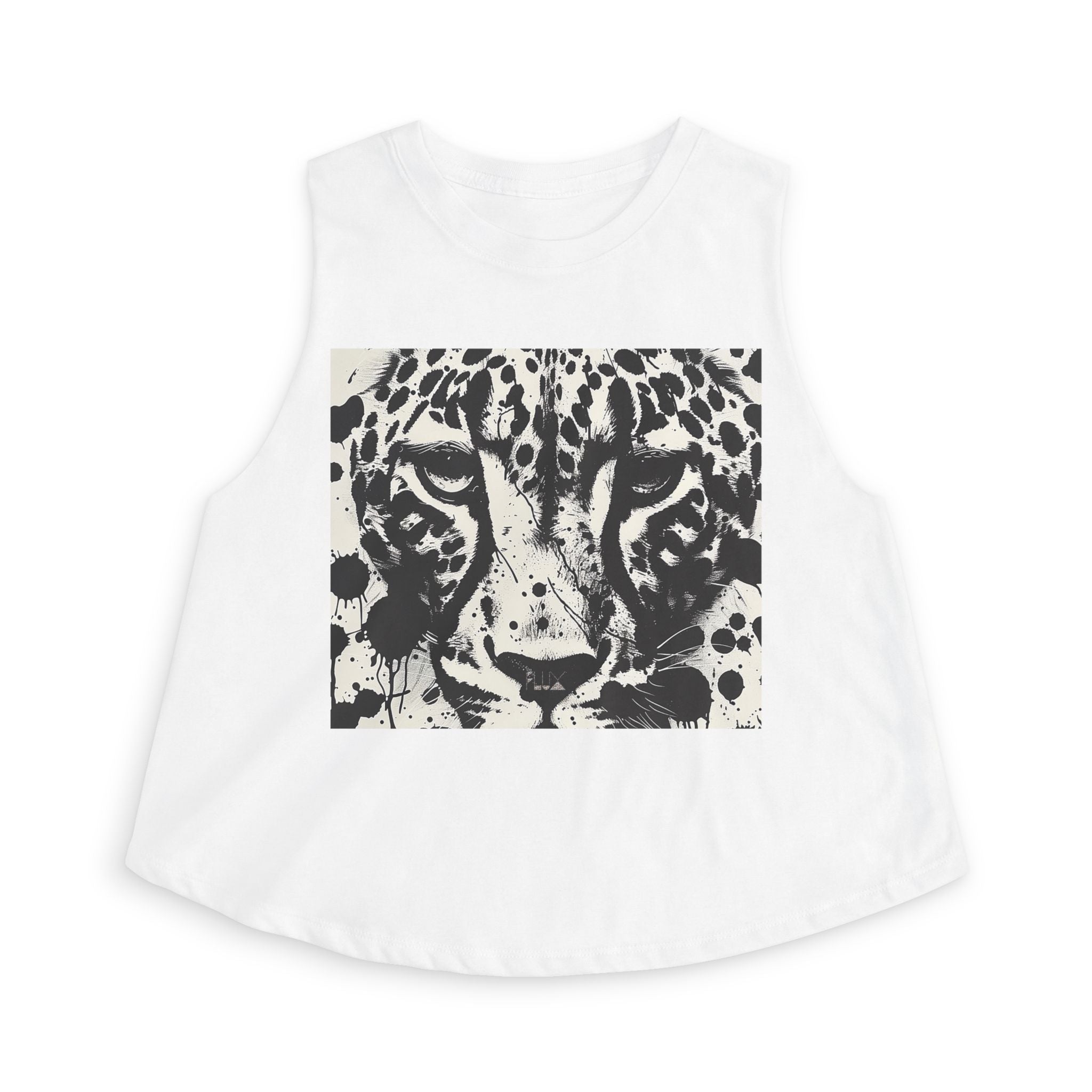 Leopard Face Crop Top — Women's Graphic Animal Print Tank