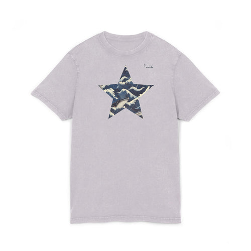 Acid-Wash Star Tee: Whale — 'Party Animal Sanctuary' Graphic Crewneck