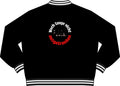 Varsity Bomber Jacket — "Noch lange nicht ausgetrunken" Retro Crest