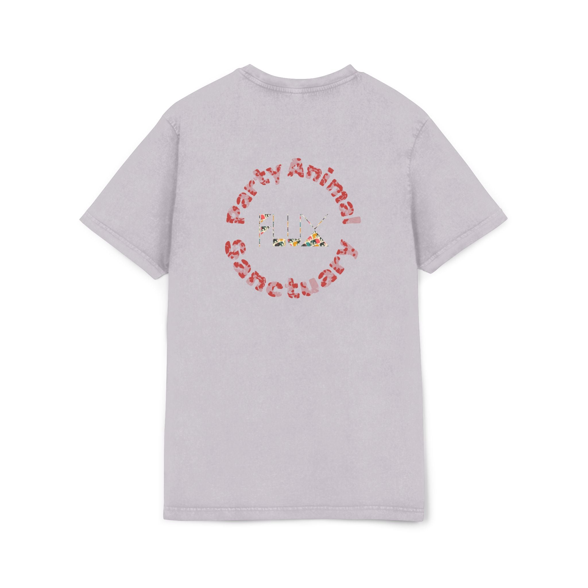 Acid Wash Star Tee : elephant— Vintage Black Graphic T‑Shirt (Party Animal Sanctuary Back Print)
