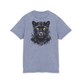 Black Panther Acid-Wash Tee - Yellow Eyes Graphic, 'Party Animal Sanctuary' Backprint