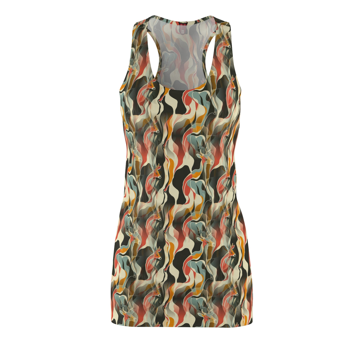 Deer in the Waves Racerback Dress — All-Over Print