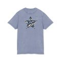 Acid-Wash Star Tee: Whale — 'Party Animal Sanctuary' Graphic Crewneck