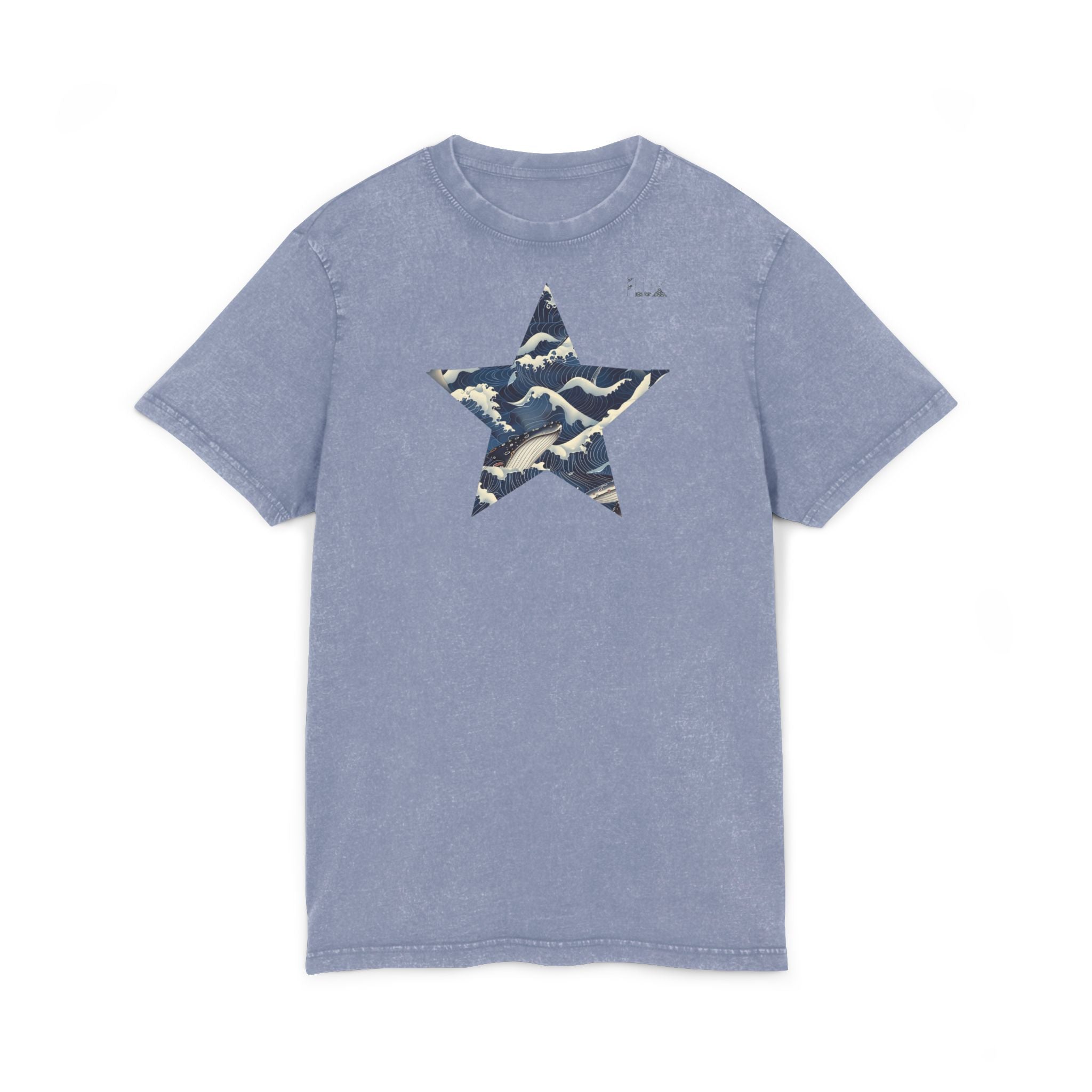 Acid-Wash Star Tee: Whale — 'Party Animal Sanctuary' Graphic Crewneck