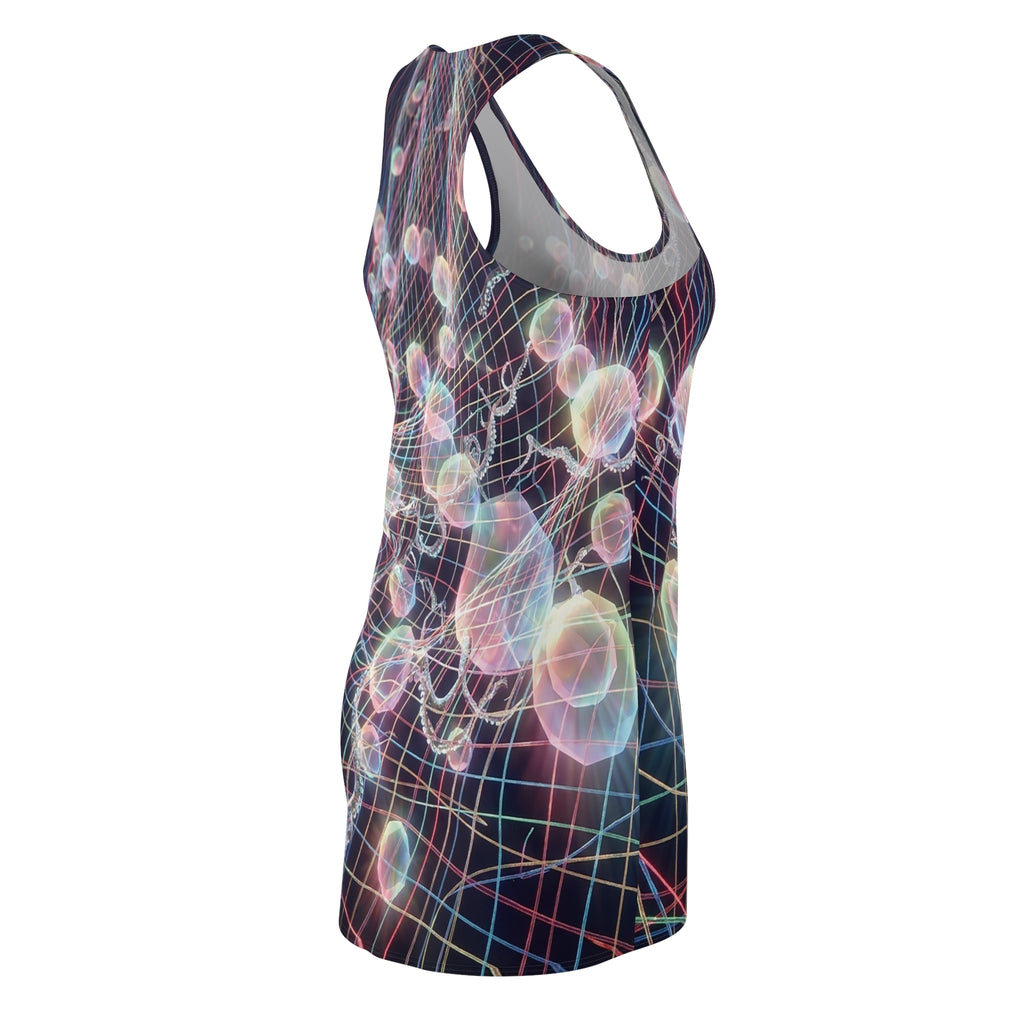 FLUXEDELIC COLLECTION - Psychedelic Bubble Grid Racerback Dress